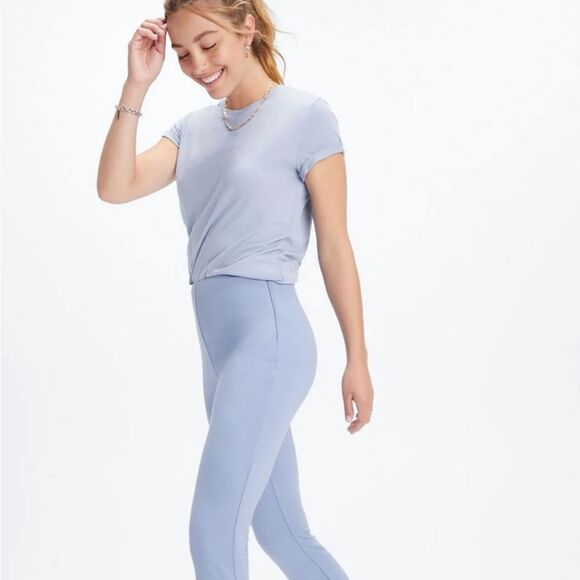 Fabletics 100% Cotton Jersey Tee Wedgewood Color‎ S NWT and in packaging - Picture 4 of 6